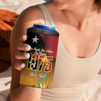 Personalised Papua New Guinea Independence Day 4 in 1 Can Cooler Tumbler One People One Nation One Country LT14 - Polynesian Pride