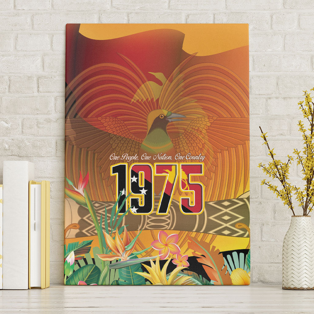 Papua New Guinea Independence Day Canvas Wall Art One People One Nation One Country LT14 Without Frame Multicolor - Polynesian Pride