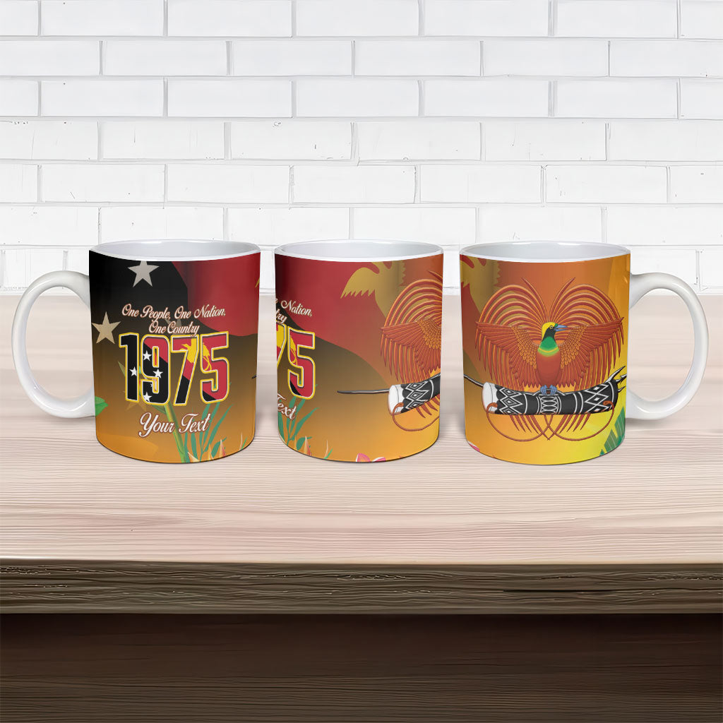 Personalised Papua New Guinea Independence Day Ceramic Mug One People One Nation One Country LT14 - Polynesian Pride