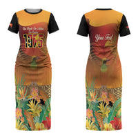 Personalised Papua New Guinea Independence Day Couples Matching Short Sleeve Bodycon Dress and Hawaiian Shirt One People One Nation One Country LT14 - Polynesian Pride