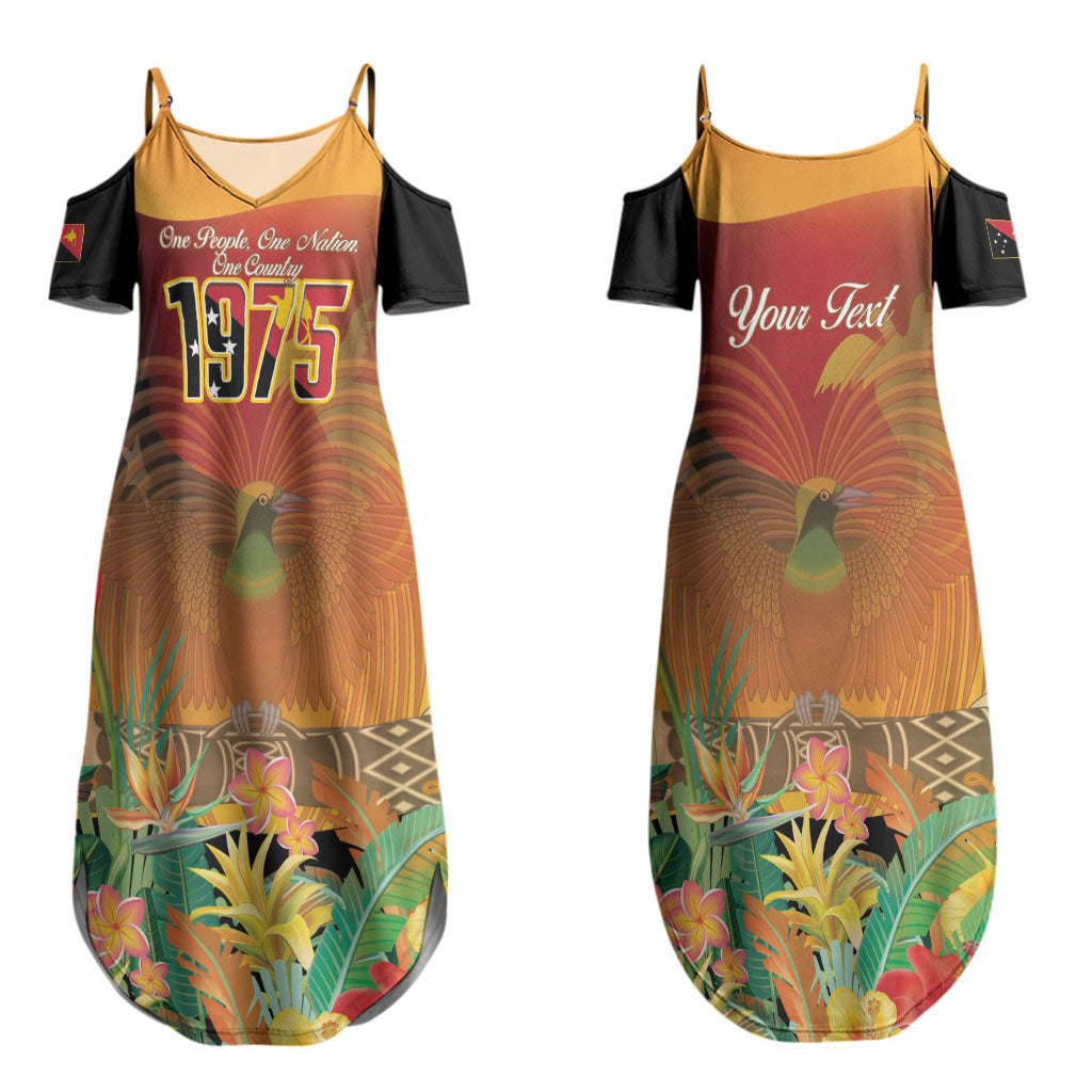 Personalised Papua New Guinea Independence Day Couples Matching Summer Maxi Dress and Hawaiian Shirt One People One Nation One Country LT14 - Polynesian Pride