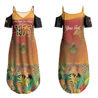 Personalised Papua New Guinea Independence Day Couples Matching Summer Maxi Dress and Hawaiian Shirt One People One Nation One Country LT14 - Polynesian Pride
