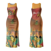 Personalised Papua New Guinea Independence Day Couples Matching Tank Maxi Dress and Long Sleeve Button Shirt One People One Nation One Country LT14 - Polynesian Pride