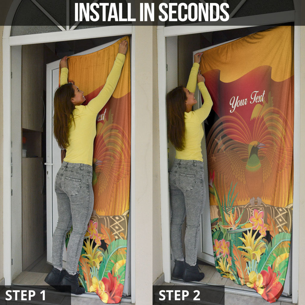 Personalised Papua New Guinea Independence Day Door Cover One People One Nation One Country LT14 - Polynesian Pride