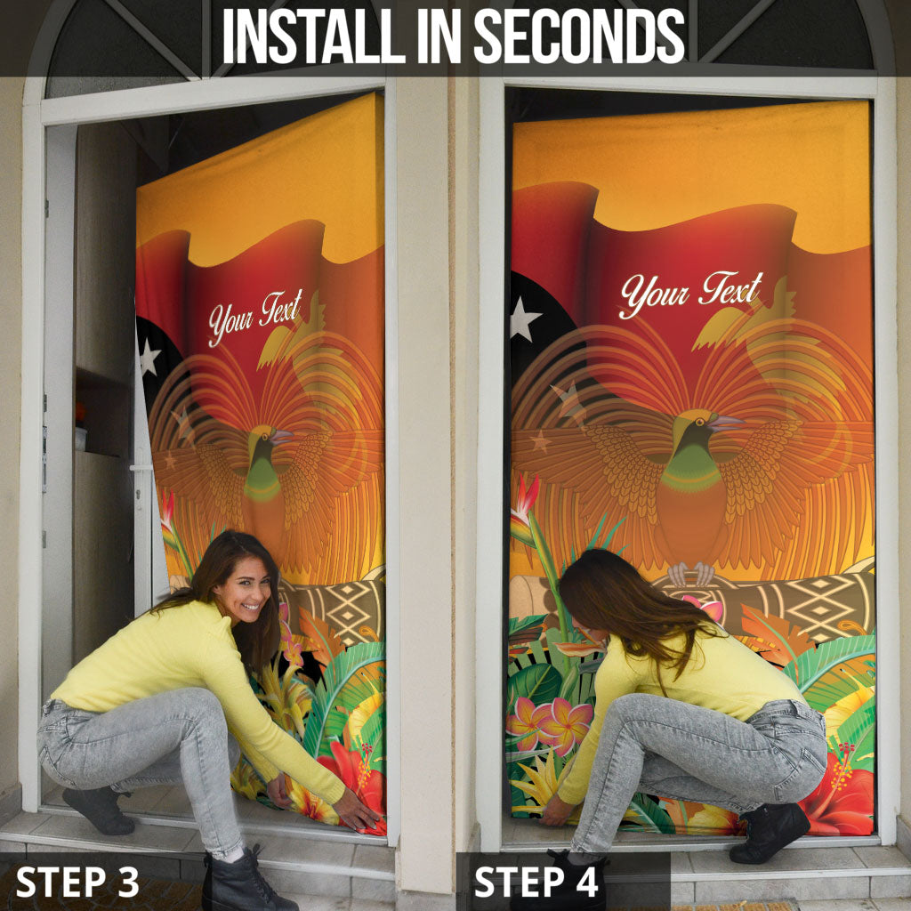 Personalised Papua New Guinea Independence Day Door Cover One People One Nation One Country LT14 - Polynesian Pride