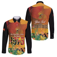 Personalised Papua New Guinea Independence Day Family Matching Tank Maxi Dress and Hawaiian Shirt One People One Nation One Country LT14 Dad's Shirt - Long Sleeve Multicolor - Polynesian Pride
