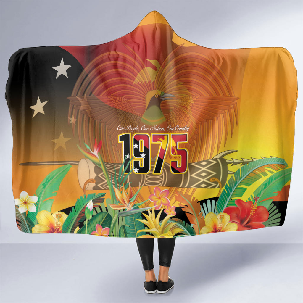Papua New Guinea Independence Day Hooded Blanket One People One Nation One Country LT14 One Size Multicolor - Polynesian Pride