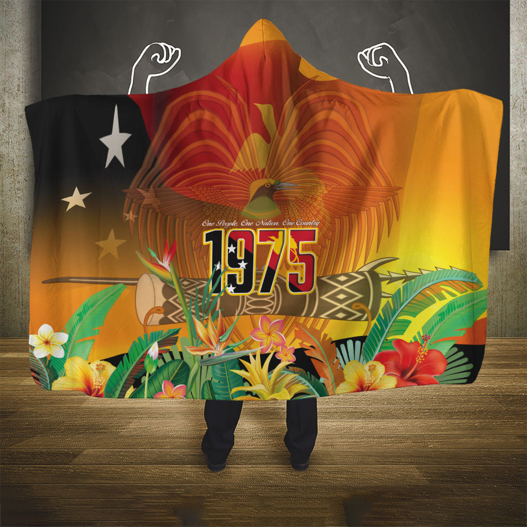Papua New Guinea Independence Day Hooded Blanket One People One Nation One Country LT14 - Polynesian Pride