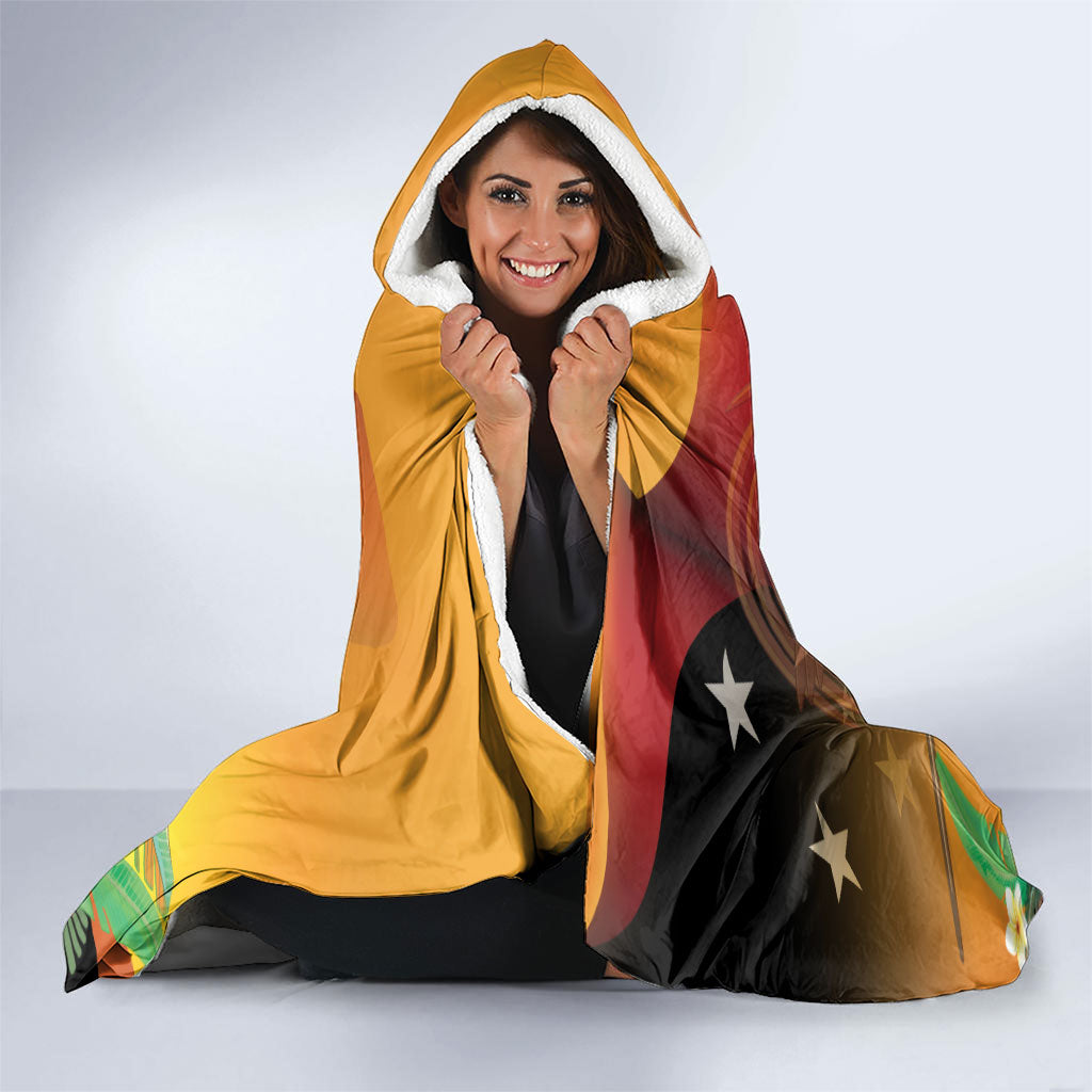 Papua New Guinea Independence Day Hooded Blanket One People One Nation One Country LT14 - Polynesian Pride
