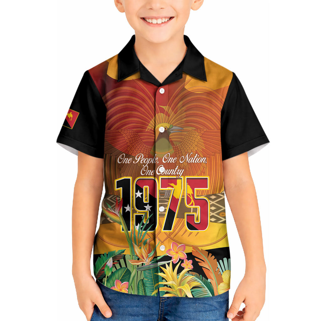 Personalised Papua New Guinea Independence Day Kid Hawaiian Shirt One People One Nation One Country LT14 Kid Multicolor - Polynesian Pride