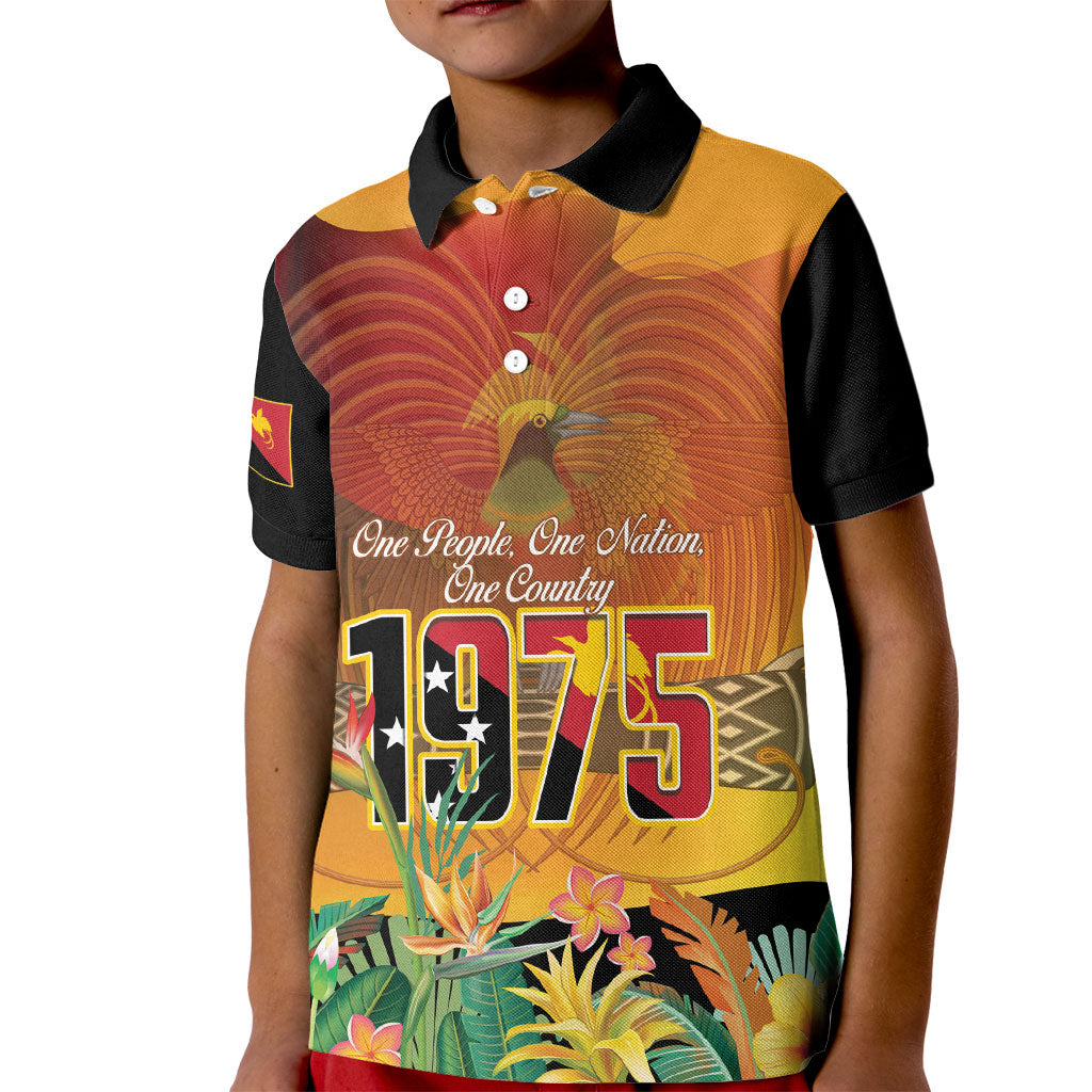 Personalised Papua New Guinea Independence Day Kid Polo Shirt One People One Nation One Country LT14 Kid Multicolor - Polynesian Pride