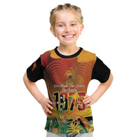 Personalised Papua New Guinea Independence Day Kid T Shirt One People One Nation One Country LT14 Multicolor - Polynesian Pride