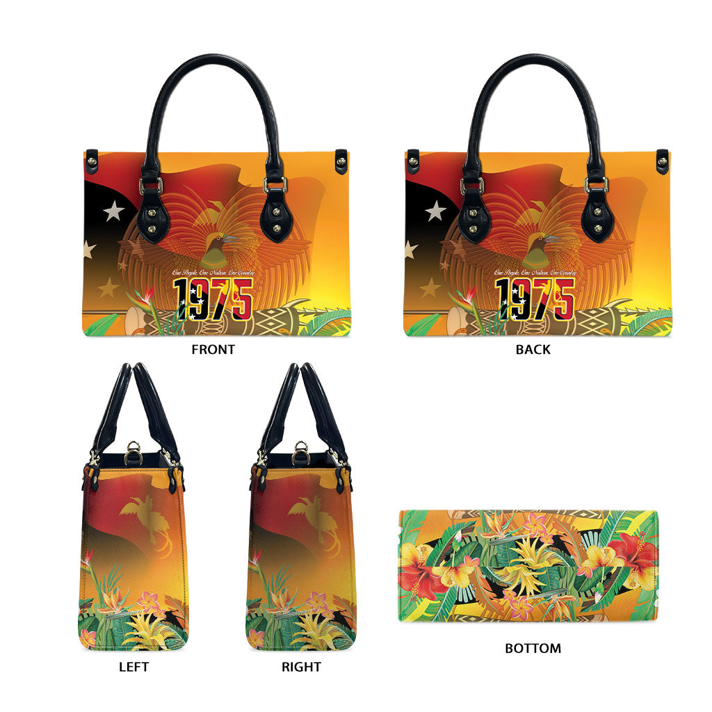 Papua New Guinea Independence Day Leather Bag One People One Nation One Country LT14 - Polynesian Pride