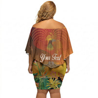 Personalised Papua New Guinea Independence Day Off Shoulder Short Dress One People One Nation One Country LT14 - Polynesian Pride