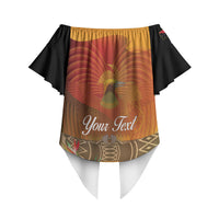 Personalised Papua New Guinea Independence Day Off Shoulder Wrap Waist Top One People One Nation One Country LT14 - Polynesian Pride