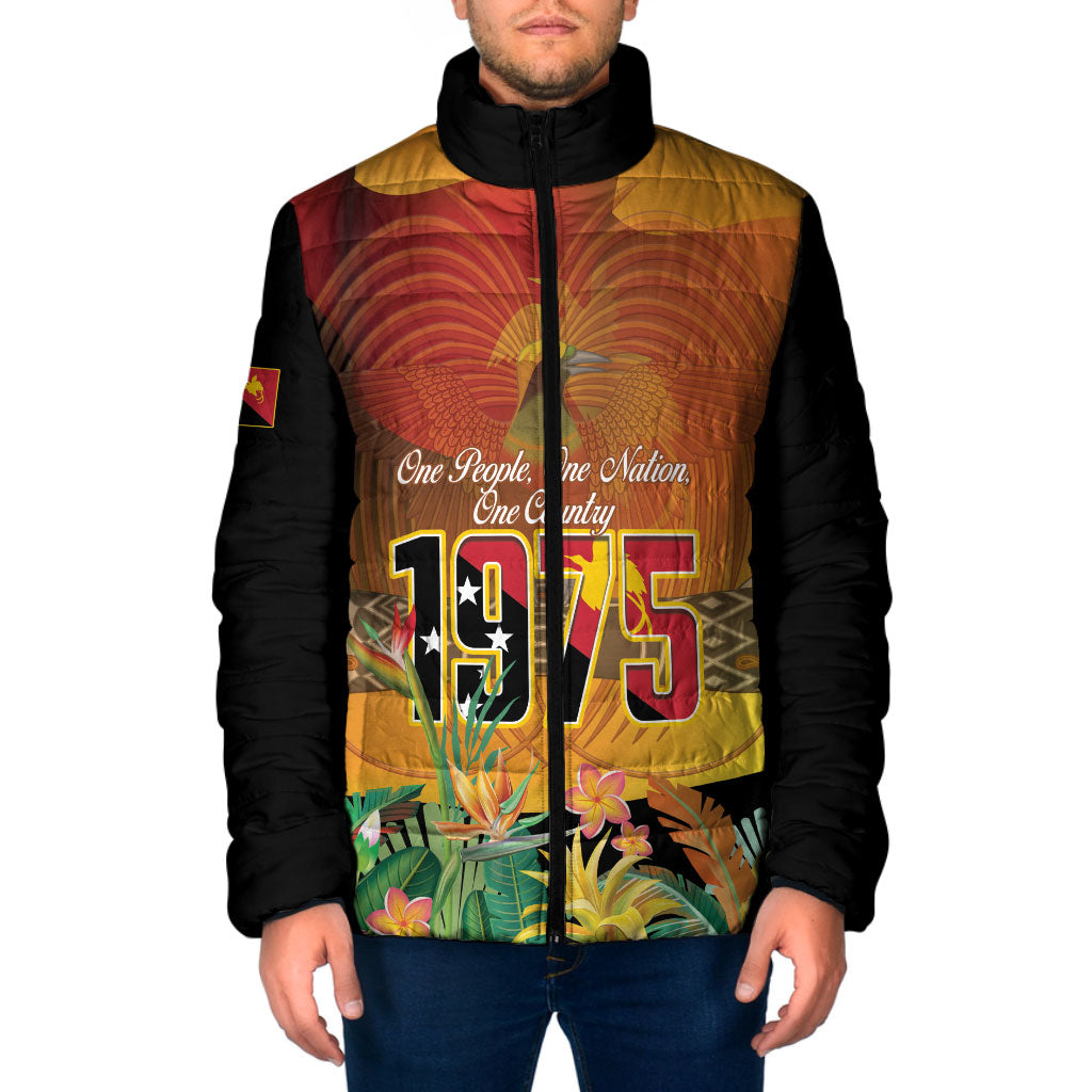 Personalised Papua New Guinea Independence Day Padded Jacket One People One Nation One Country LT14 Men Multicolor - Polynesian Pride