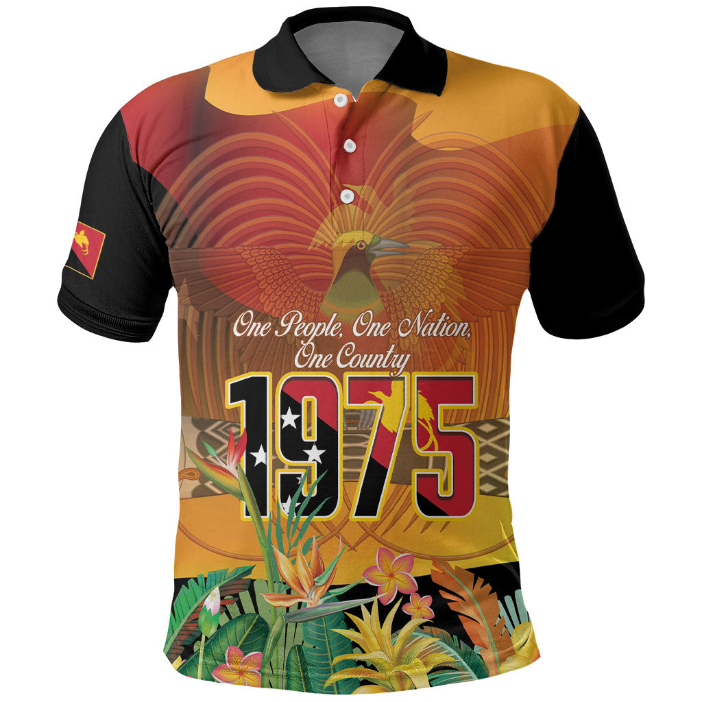 Personalised Papua New Guinea Independence Day Polo Shirt One People One Nation One Country LT14 Multicolor - Polynesian Pride