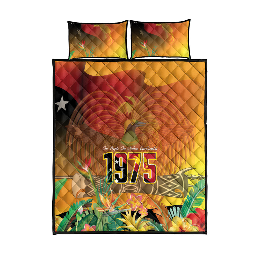 Papua New Guinea Independence Day Quilt Bed Set One People One Nation One Country LT14 - Polynesian Pride