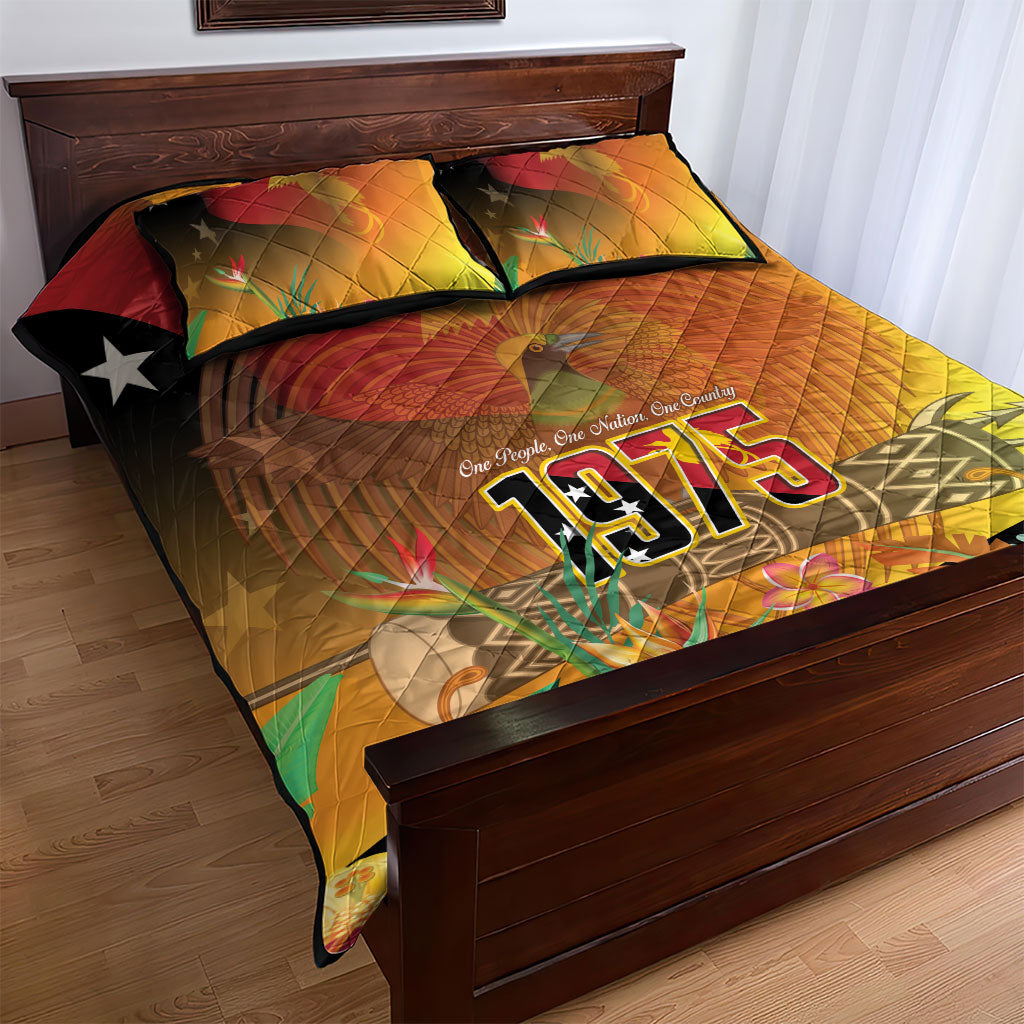 Papua New Guinea Independence Day Quilt Bed Set One People One Nation One Country LT14 - Polynesian Pride
