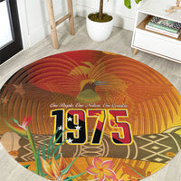 Papua New Guinea Independence Day Round Carpet One People One Nation One Country LT14 Multicolor - Polynesian Pride