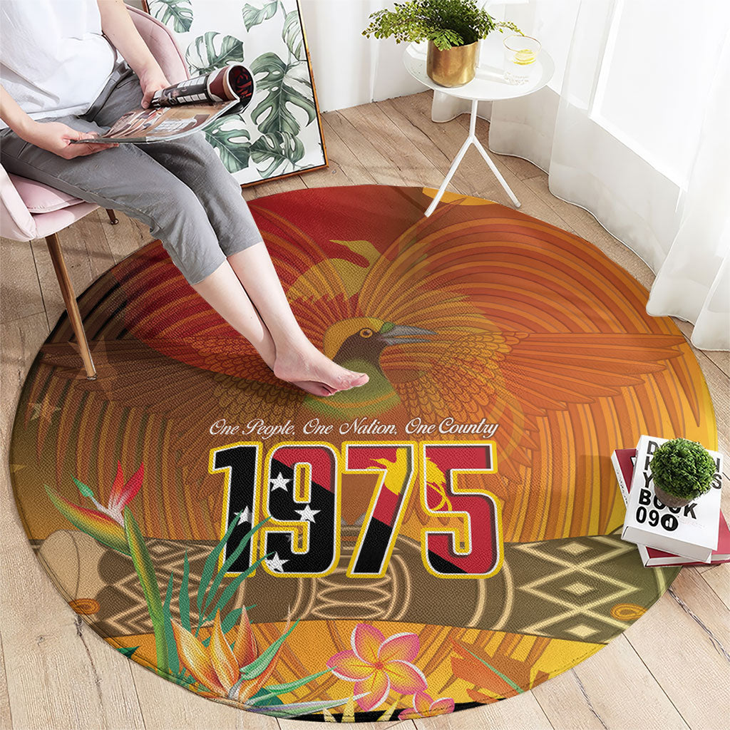 Papua New Guinea Independence Day Round Carpet One People One Nation One Country LT14 - Polynesian Pride