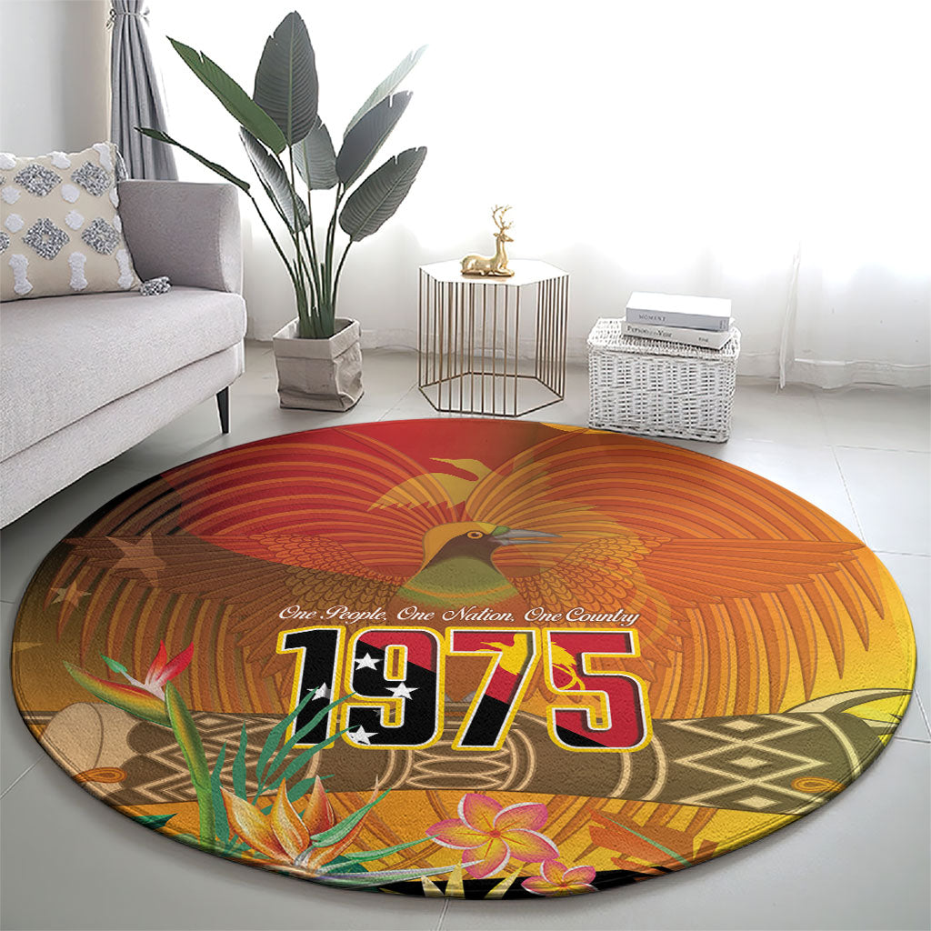 Papua New Guinea Independence Day Round Carpet One People One Nation One Country LT14 - Polynesian Pride