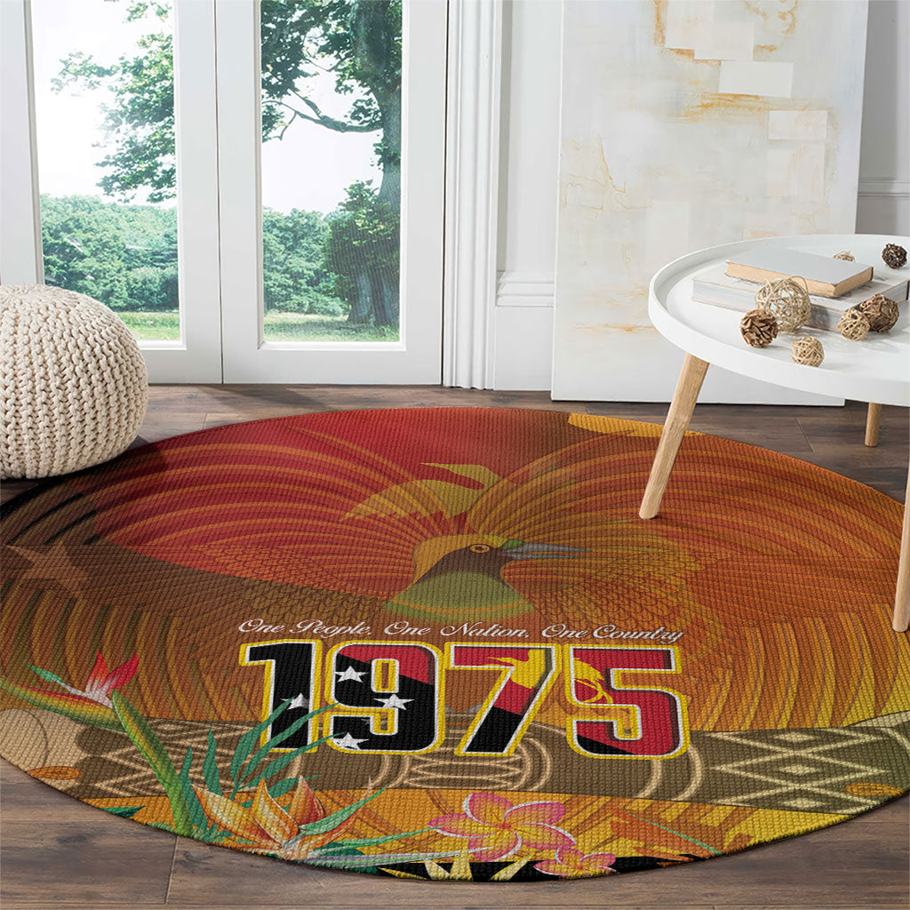 Papua New Guinea Independence Day Round Carpet One People One Nation One Country LT14 - Polynesian Pride