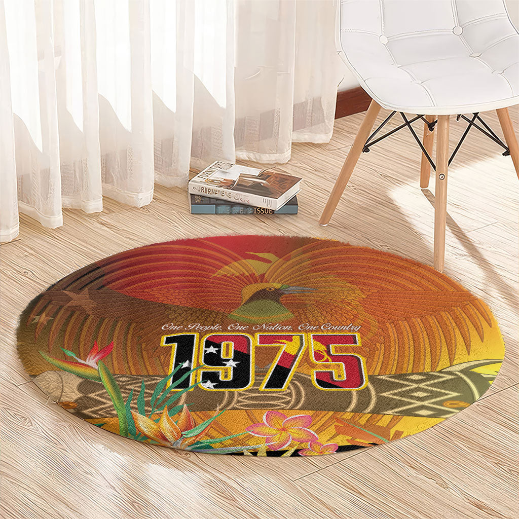 Papua New Guinea Independence Day Round Carpet One People One Nation One Country LT14 - Polynesian Pride