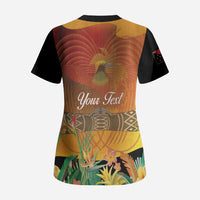 Personalised Papua New Guinea Independence Day Scrub Top One People One Nation One Country LT14 - Polynesian Pride