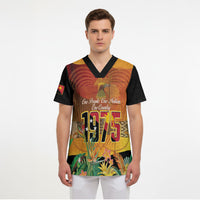 Personalised Papua New Guinea Independence Day Scrub Top One People One Nation One Country LT14 - Polynesian Pride