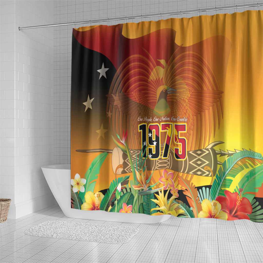 Papua New Guinea Independence Day Shower Curtain One People One Nation One Country LT14 - Polynesian Pride
