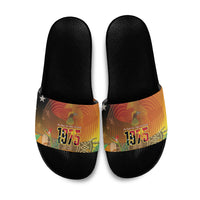 Papua New Guinea Independence Day Slide Sandals One People One Nation One Country LT14 Multicolor - Polynesian Pride