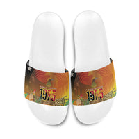 Papua New Guinea Independence Day Slide Sandals One People One Nation One Country LT14 Multicolor - Polynesian Pride