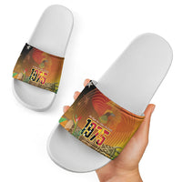 Papua New Guinea Independence Day Slide Sandals One People One Nation One Country LT14 - Polynesian Pride