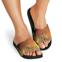 Papua New Guinea Independence Day Slide Sandals One People One Nation One Country LT14 - Polynesian Pride