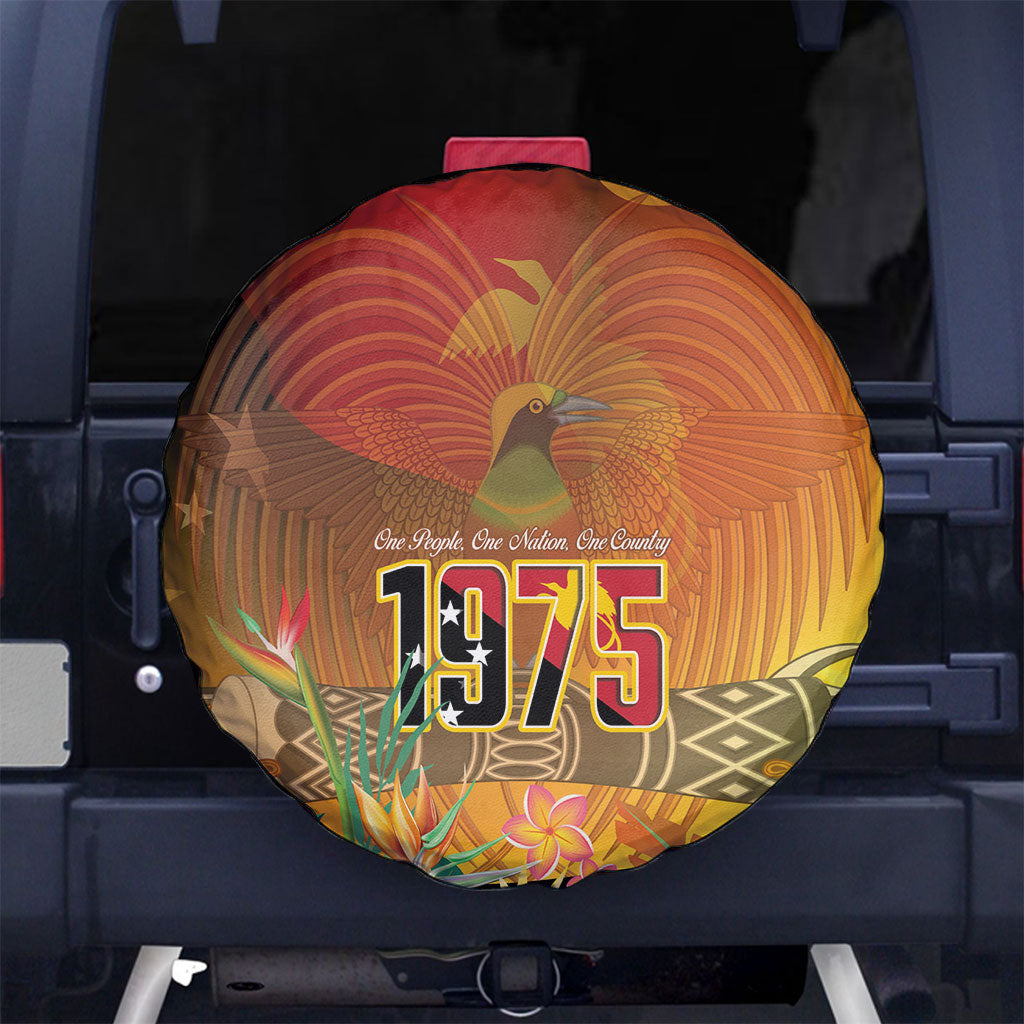 Papua New Guinea Independence Day Spare Tire Cover One People One Nation One Country LT14 No hole Multicolor - Polynesian Pride