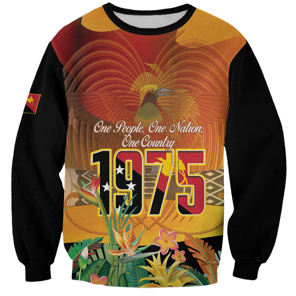 Personalised Papua New Guinea Independence Day Sweatshirt One People One Nation One Country LT14 Unisex Multicolor - Polynesian Pride