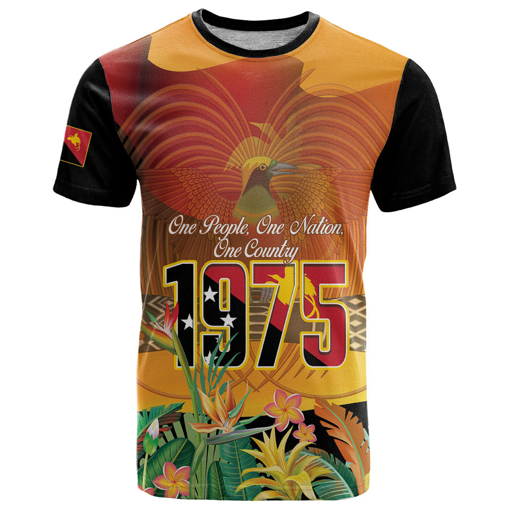 Personalised Papua New Guinea Independence Day T Shirt One People One Nation One Country LT14 Multicolor - Polynesian Pride