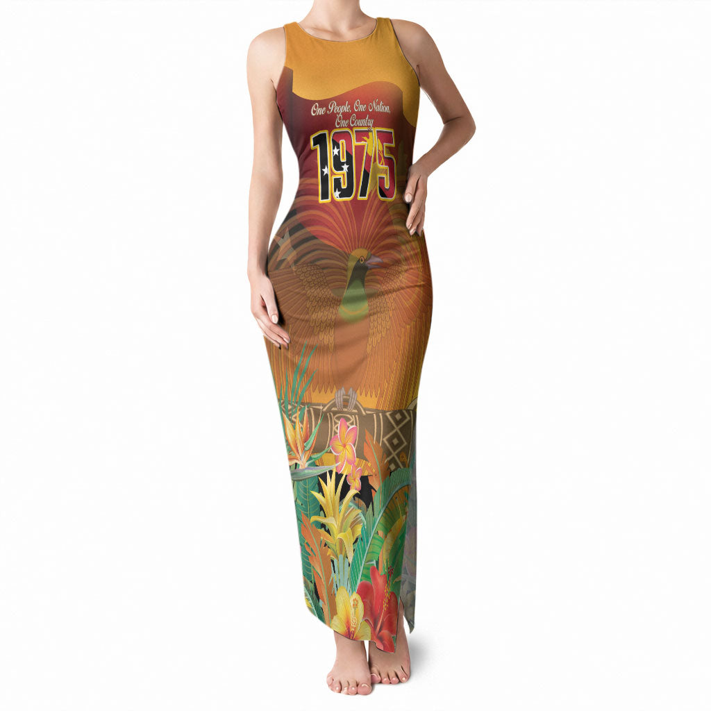 Personalised Papua New Guinea Independence Day Tank Maxi Dress One People One Nation One Country LT14 Women Multicolor - Polynesian Pride