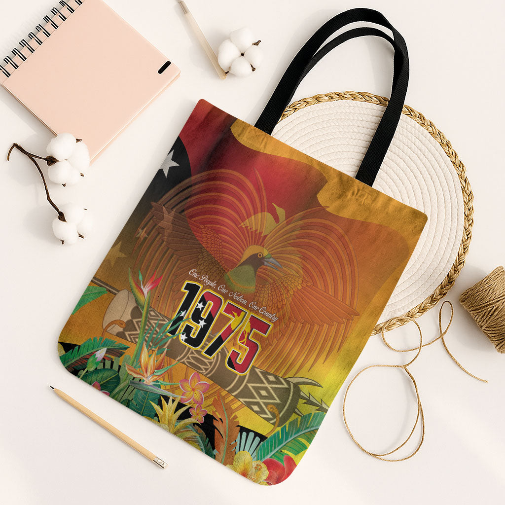 Papua New Guinea Independence Day Tote Bag One People One Nation One Country LT14 Black Strap One Size Multicolor - Polynesian Pride