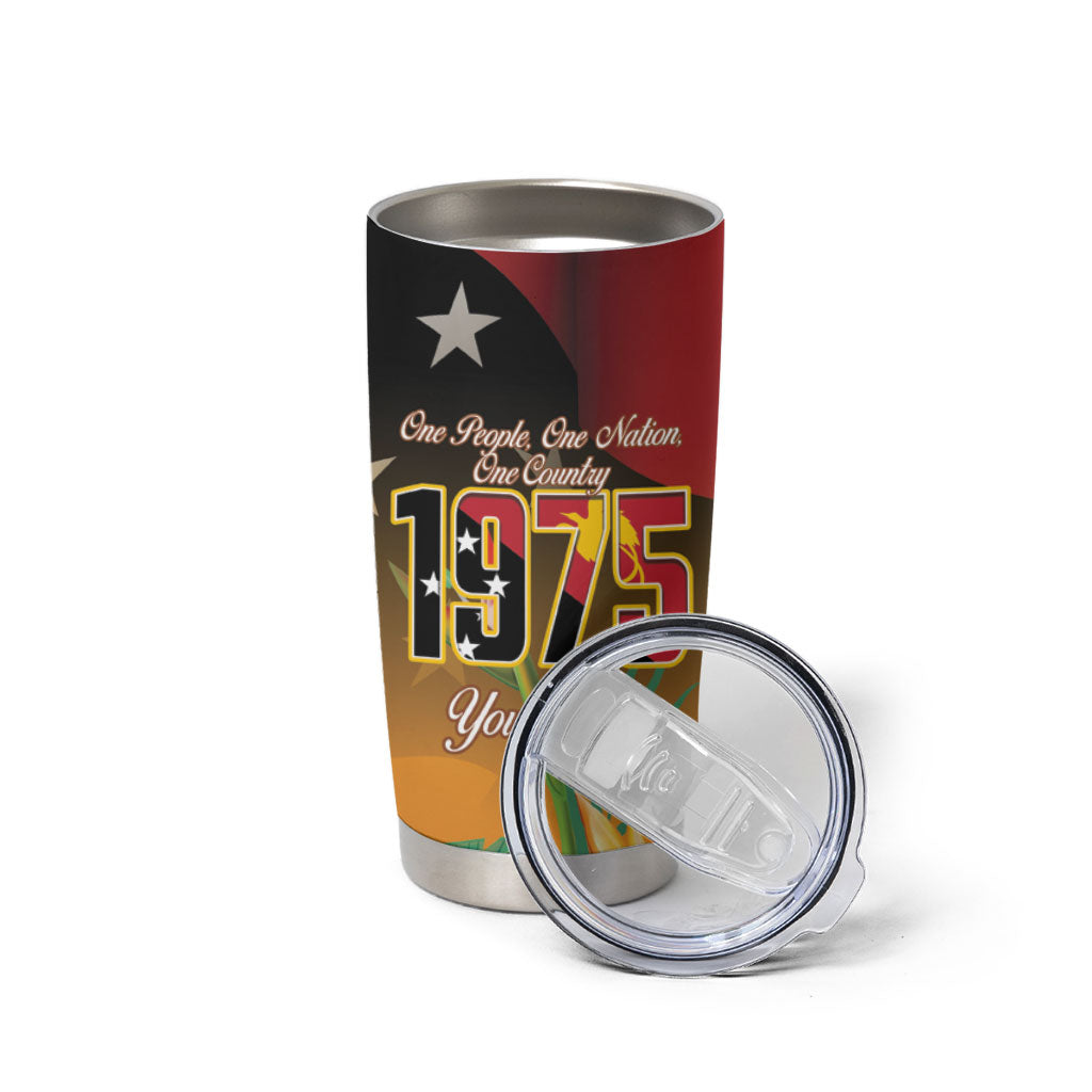 Personalised Papua New Guinea Independence Day Tumbler Cup One People One Nation One Country LT14 - Polynesian Pride