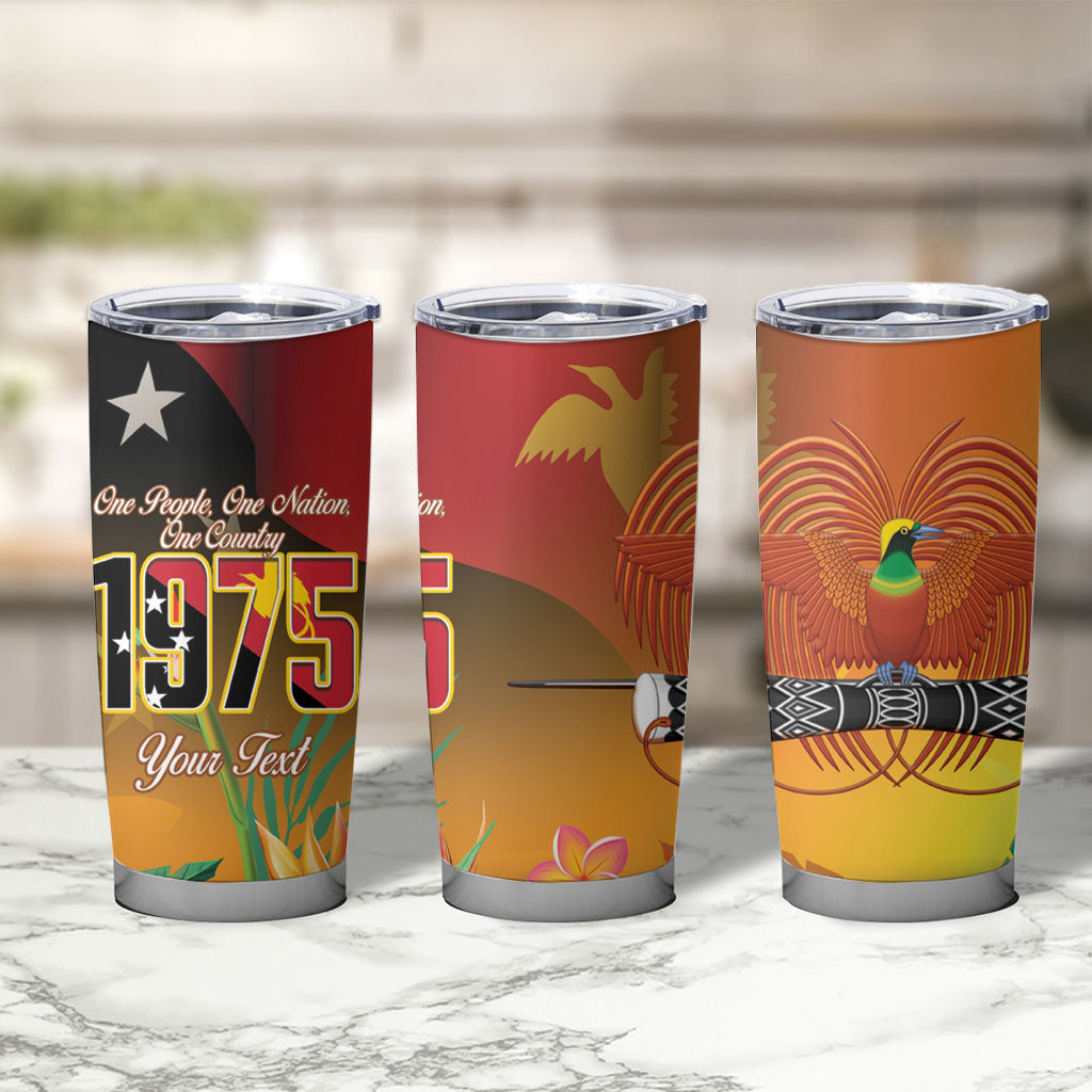 Personalised Papua New Guinea Independence Day Tumbler Cup One People One Nation One Country LT14 - Polynesian Pride