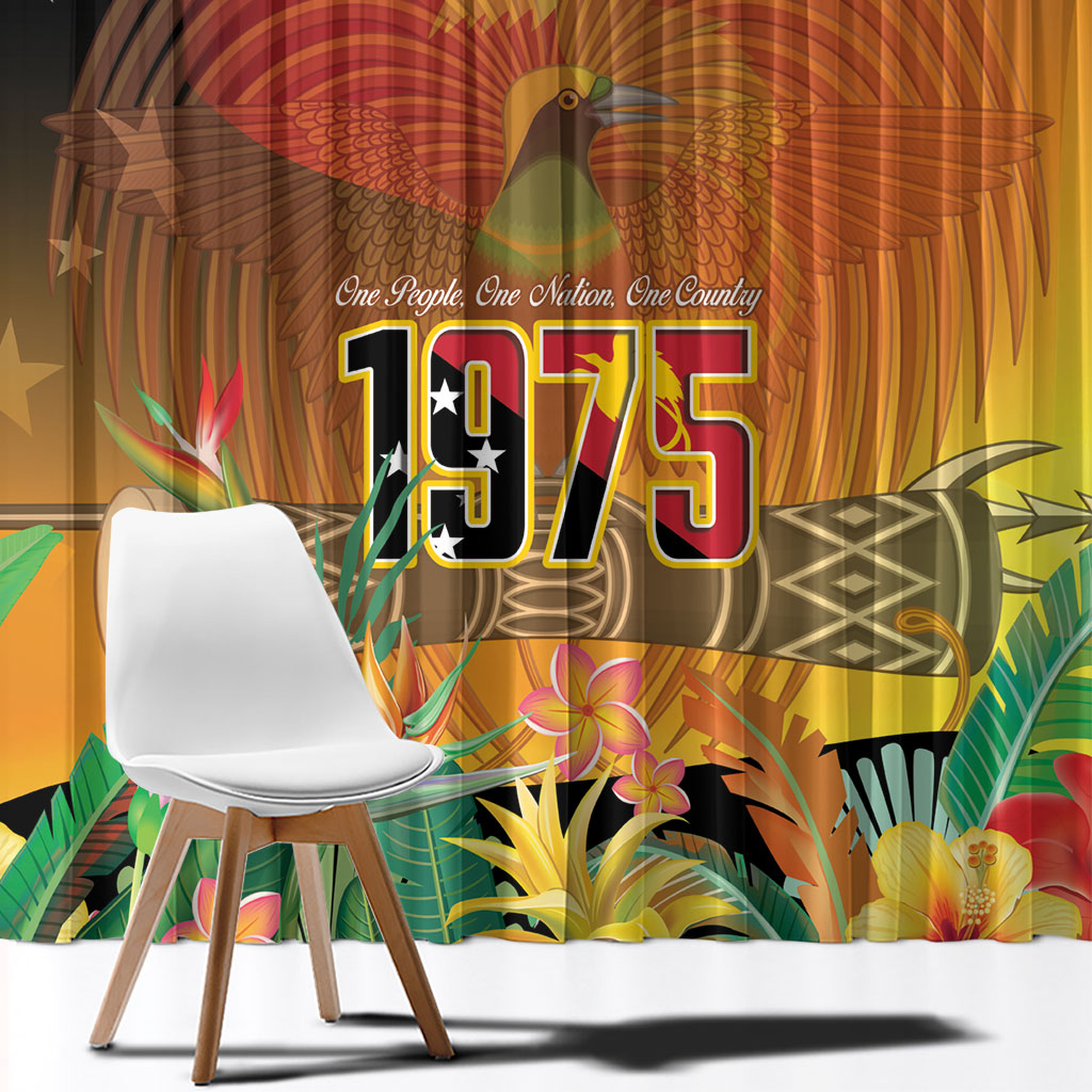 Papua New Guinea Independence Day Window Curtain One People One Nation One Country LT14 - Polynesian Pride