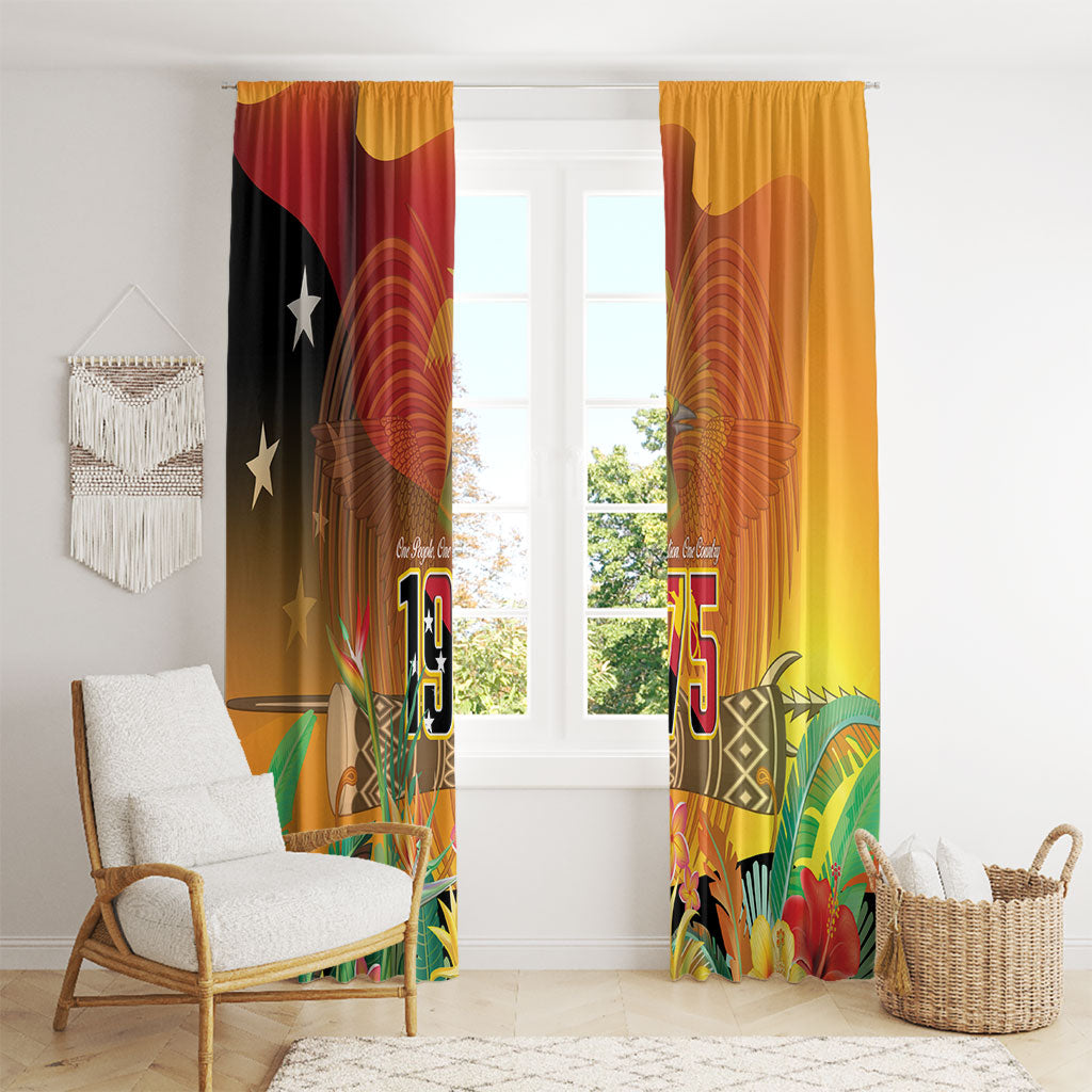 Papua New Guinea Independence Day Window Curtain One People One Nation One Country LT14 - Polynesian Pride