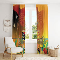 Papua New Guinea Independence Day Window Curtain One People One Nation One Country LT14 - Polynesian Pride
