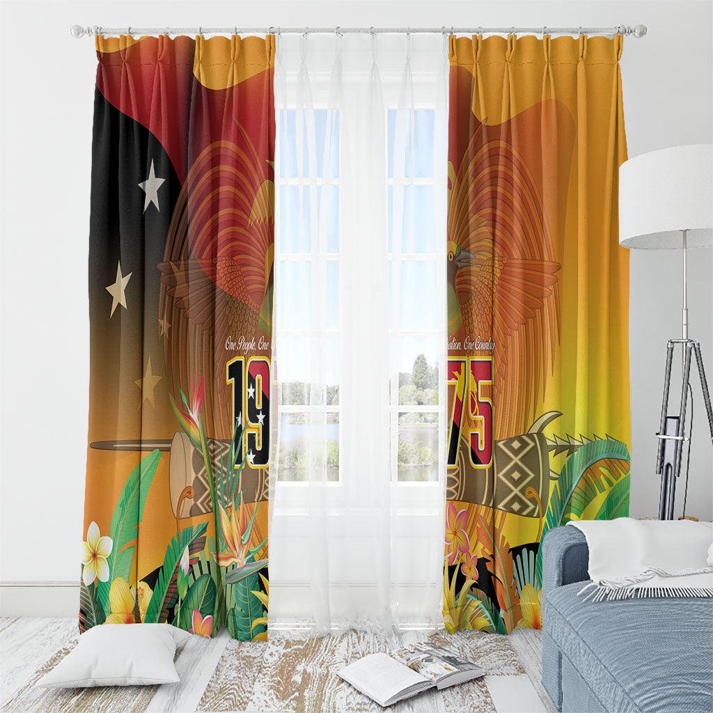 Papua New Guinea Independence Day Window Curtain One People One Nation One Country LT14 - Polynesian Pride