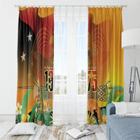 Papua New Guinea Independence Day Window Curtain One People One Nation One Country LT14 - Polynesian Pride