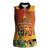 Personalised Papua New Guinea Independence Day Women Sleeveless Polo Shirt One People One Nation One Country LT14 Female Multicolor - Polynesian Pride