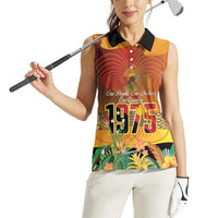 Personalised Papua New Guinea Independence Day Women Sleeveless Polo Shirt One People One Nation One Country LT14 - Polynesian Pride