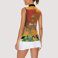 Personalised Papua New Guinea Independence Day Women Sleeveless Polo Shirt One People One Nation One Country LT14 - Polynesian Pride